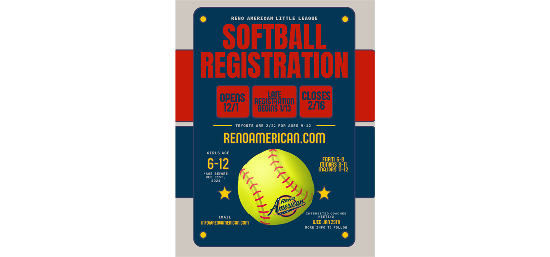 Registration for Softball is open!